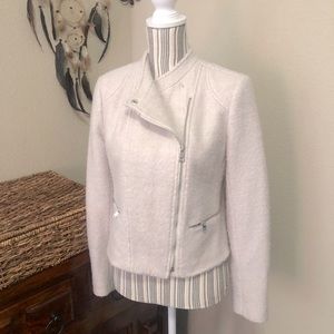 Banana Republic Wool Boucle Moto Jacket Coat
